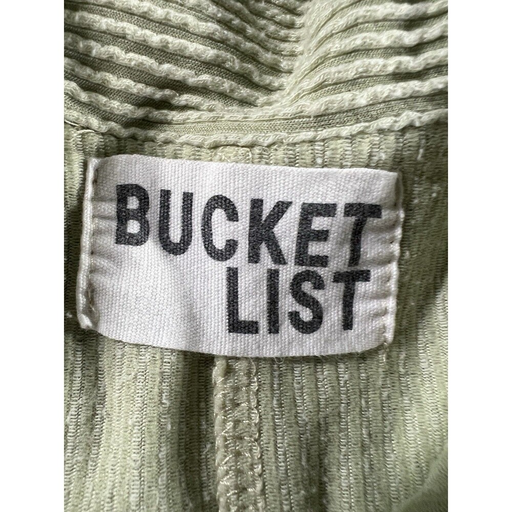 Bucket List Women’s Utility Shirt Button shacket Long Sleeve Light Mint Green M